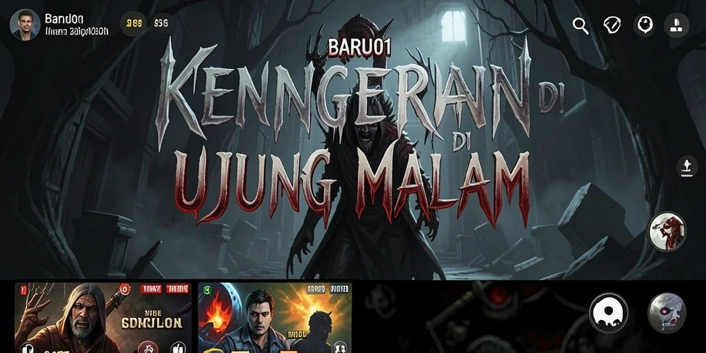 Tangkapan layar menunjukkan gameplay mencekam di BARU01 dengan suasana gelap dan menakutkan.