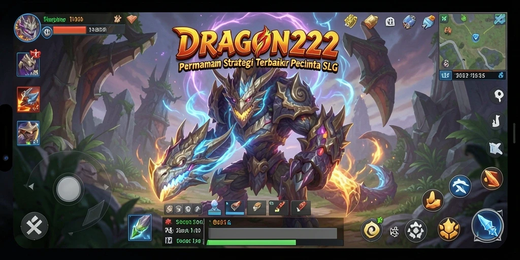 Tangkapan layar dari gameplay intens DRAGON222 yang menampilkan strategi SLG.