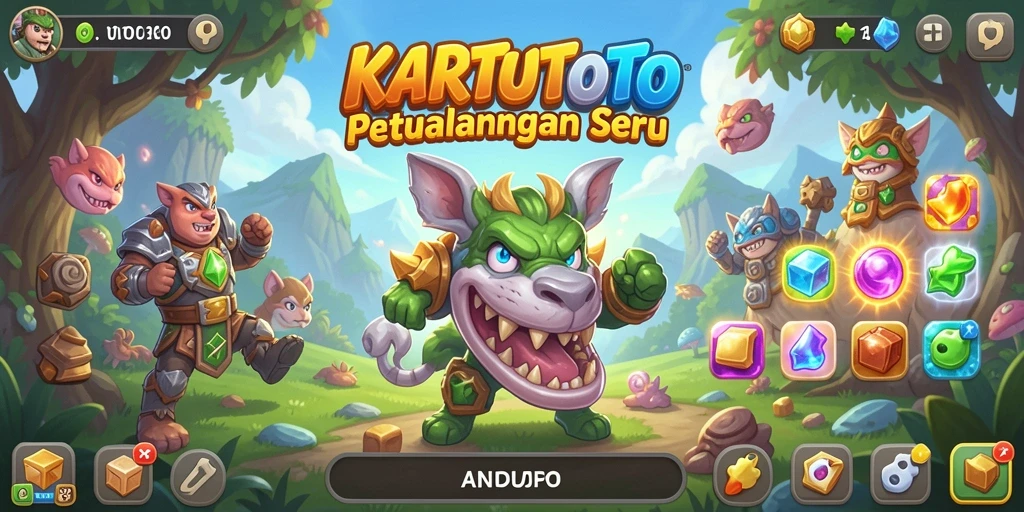 Screenshot utama KARTUTOTO menampilkan gameplay Match-3 yang menawan.