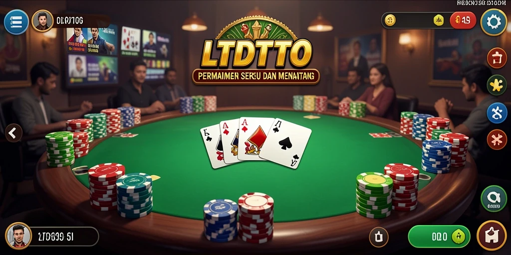 Tampilan utama gameplay Poker LTDTOTO dengan suasana mendebarkan.