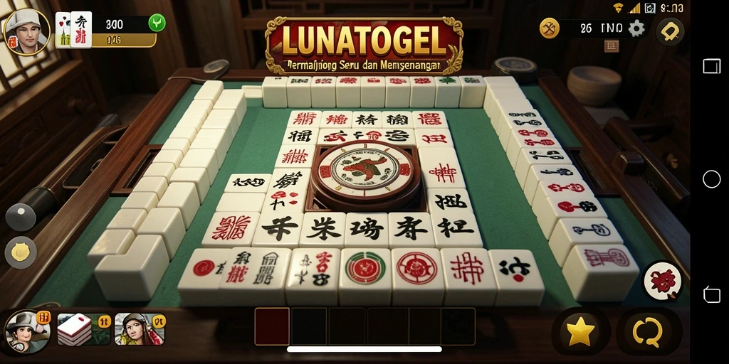 Gameplay seru LUNATOGEL dengan elemen Mahjong yang menarik.