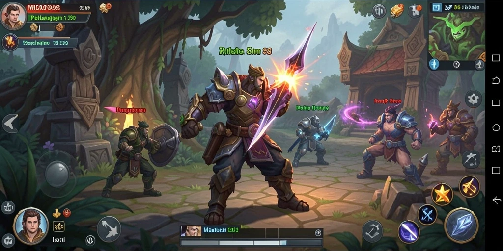 Tampilan gameplay intens dalam dunia RPG yang menakjubkan.