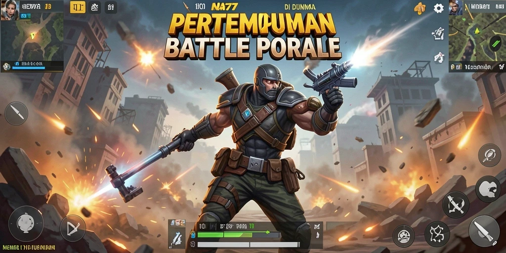 Tampilan gameplay NA777 yang menegangkan dalam pertempuran Battle Royale.