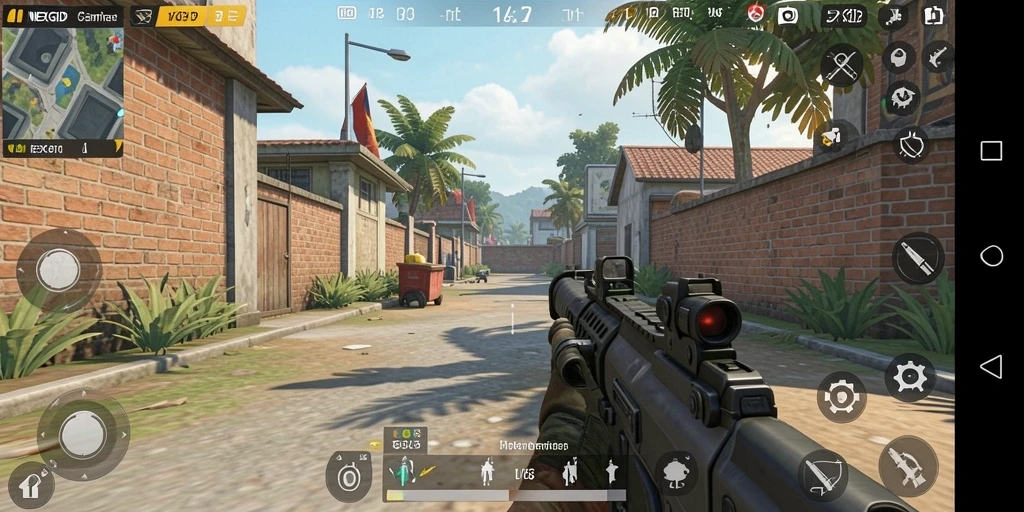 Tangkapan layar gameplay NEXGID yang menampilkan aksi menegangkan dalam TPS.