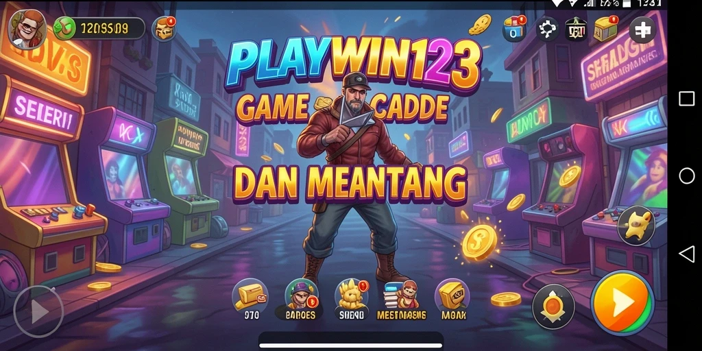 Screenshot menunjukkan aksi seru dalam gameplay Arcade PLAYWIN123.