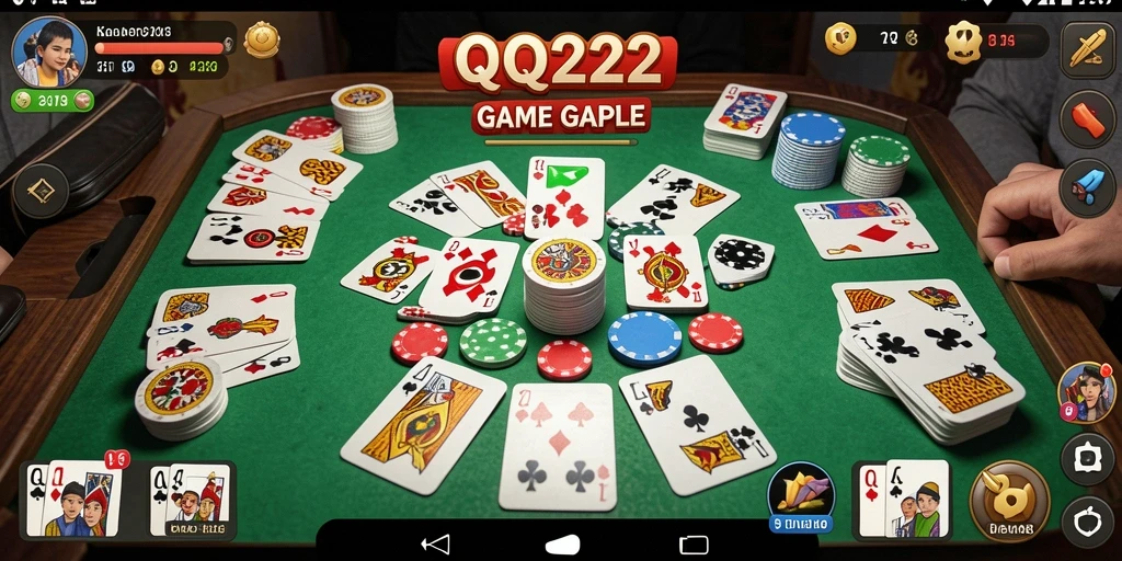 Tampilan gameplay Gaple yang seru di QQ222.