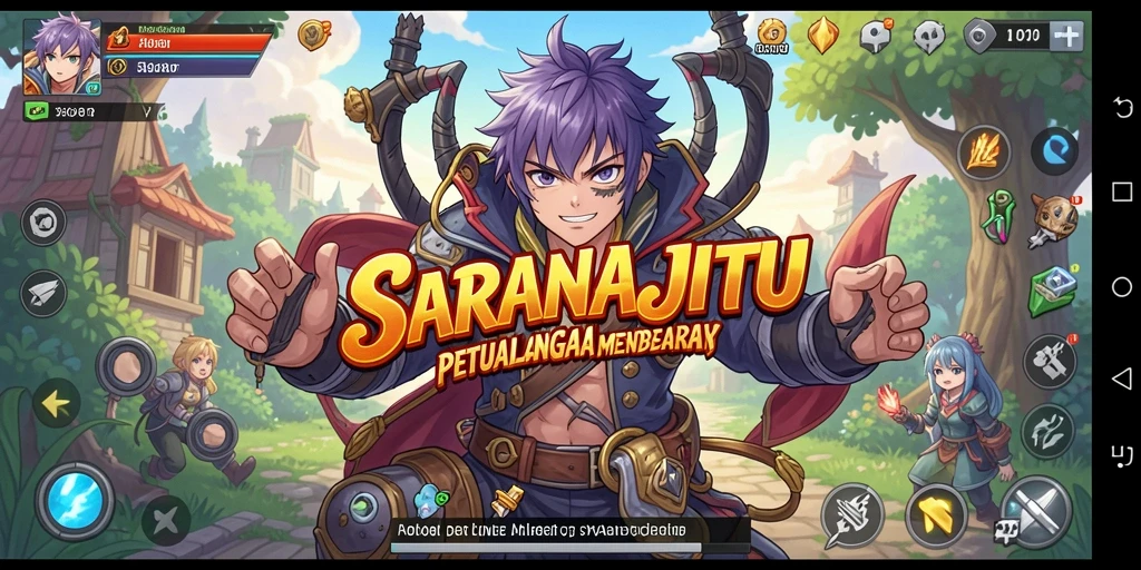Tampilan gameplay penuh aksi dari SARANAJITU yang memikat.