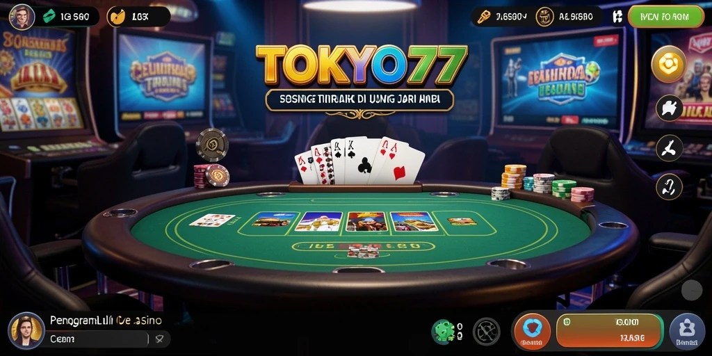 Tampilan menarik gameplay Live Casino di TOKYO77.