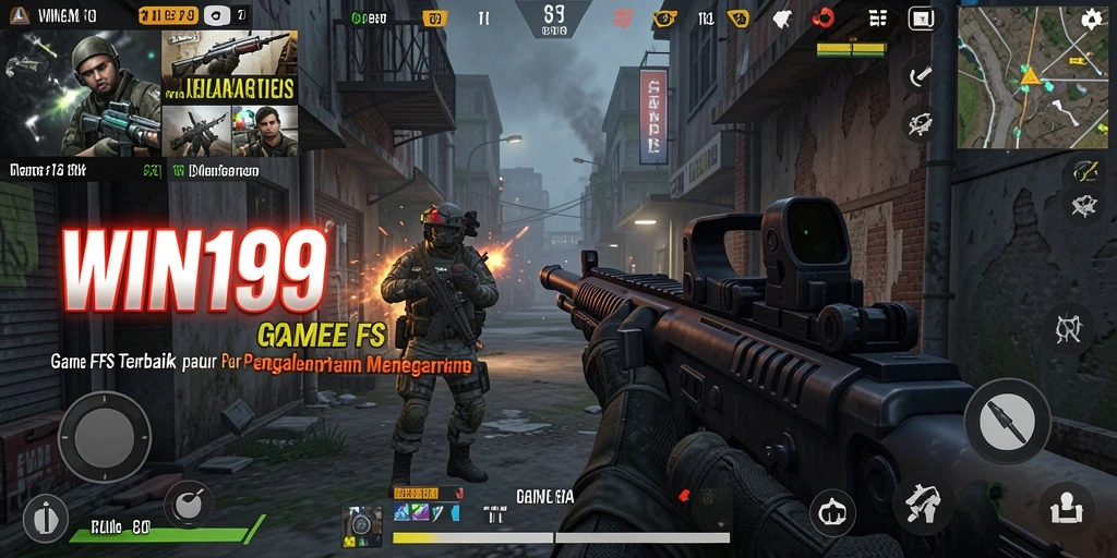 Tampilan gameplay menegangkan di WIN199 dengan aksi FPS yang mendebarkan.