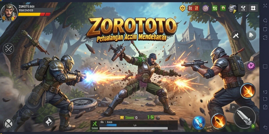 Tampilan gameplay ZOROTOTO yang penuh aksi dan tantangan.